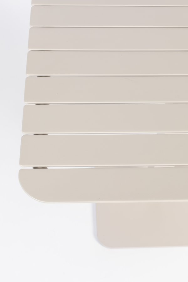 ZUIVER Vondel Bistro havebord, kvadratisk - ler hvid aluminium (71x71)