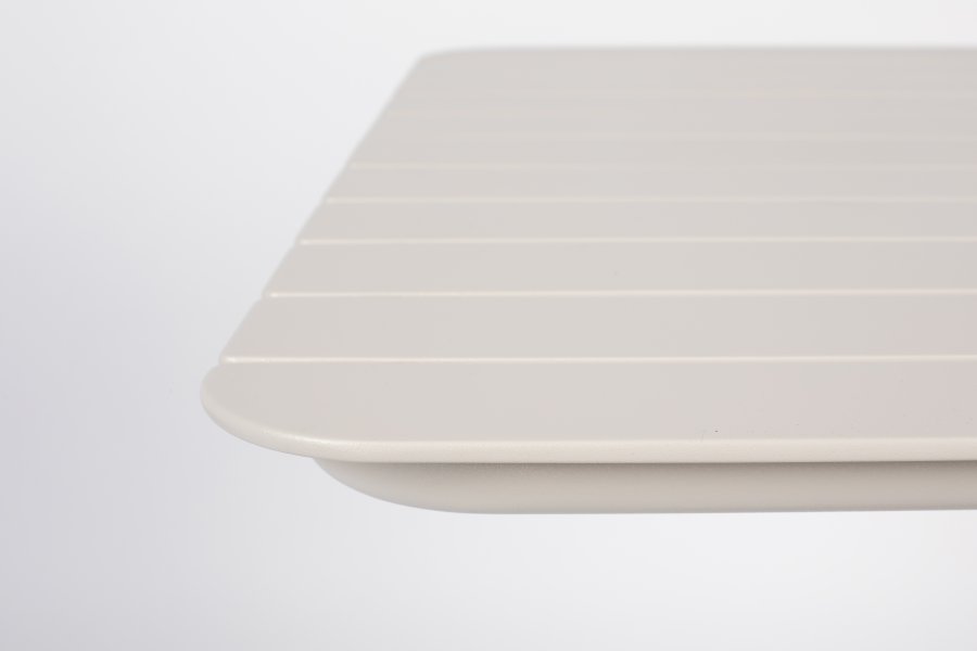 ZUIVER Vondel Bistro havebord, kvadratisk - ler hvid aluminium (71x71)