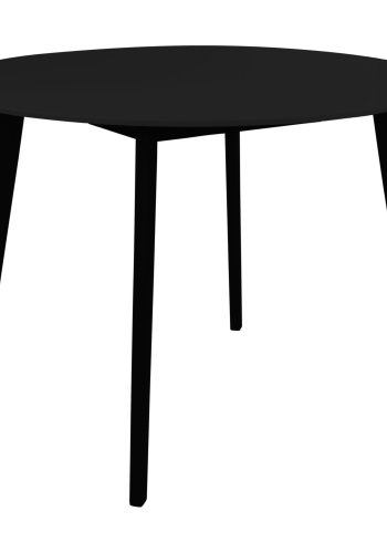 HOUSE NORDIC Vojens spisebord, rund - sort MDF og gummitr (105)