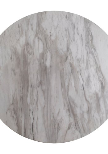 HOUSE NORDIC rund Bolzano spisebord - hvid tr og stl (90)