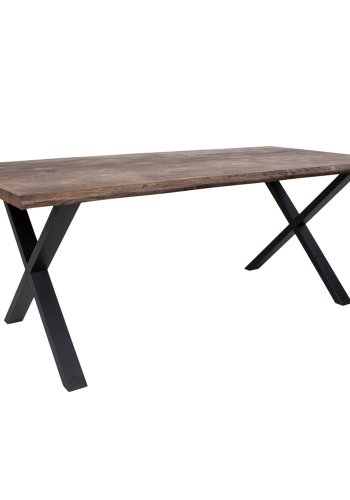HOUSE NORDIC rektangulr Toulon spisebord - rget eg og metal (200x95)