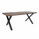 HOUSE NORDIC rektangulr Toulon spisebord - rget eg og metal (200x95)