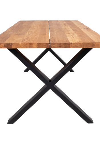 HOUSE NORDIC rektangulr Toulon spisebord - natur egetr og metal (200x95)