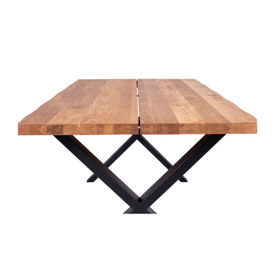 HOUSE NORDIC rektangulr Toulon spisebord - natur egetr og metal (200x95)