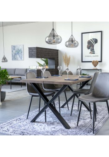 HOUSE NORDIC Toulon spisebord - brun egetr og metal (140x95)