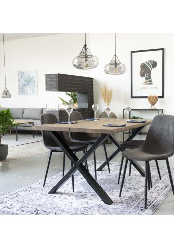 HOUSE NORDIC Toulon spisebord - brun egetr og metal (140x95)