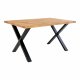 HOUSE NORDIC Toulon spisebord - natur egetr og metal (140x95)