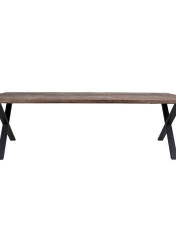 HOUSE NORDIC Toulon spisebord med blget kant - smoked olieret eg og metal (300x100)