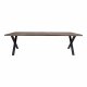 HOUSE NORDIC Toulon spisebord med blget kant - smoked olieret eg og metal (300x100)