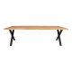HOUSE NORDIC Toulon spisebord med blget kant - olieret eg og metal (300x100)