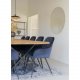 HOUSE NORDIC Toulon spisebord med blget kant - olieret eg og metal (300x100)