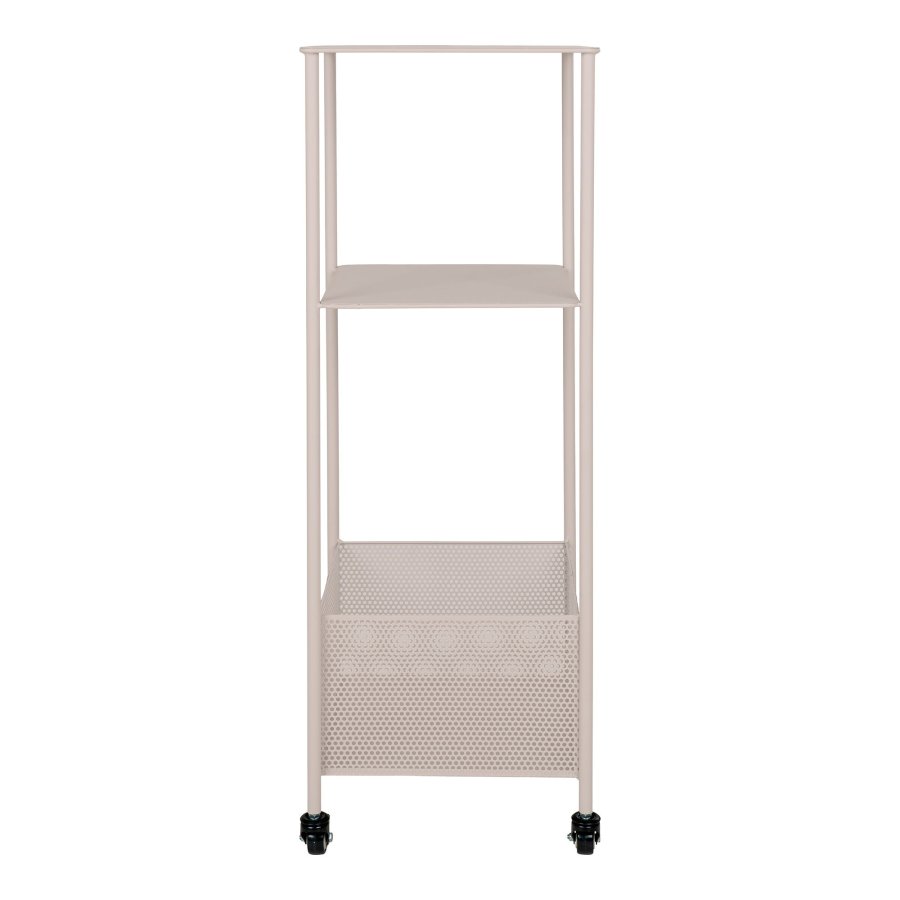 HOUSE NORDIC Metalvogn, stl, sand, 3 hylder, 35x35x100 cm