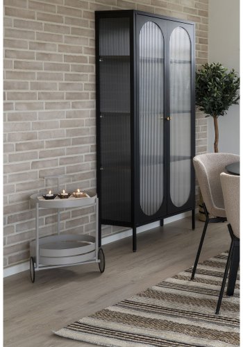 HOUSE NORDIC Barvogn, stl, cool grey, 2 hylder, 40x49,5x61 cm