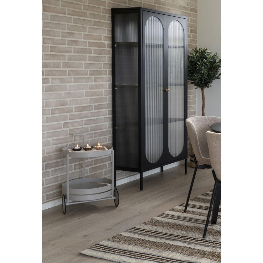 HOUSE NORDIC Barvogn, stl, cool grey, 2 hylder, 40x49,5x61 cm