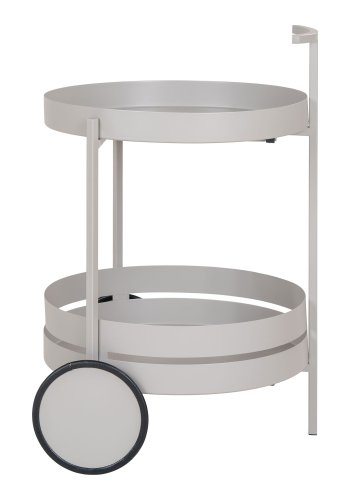 HOUSE NORDIC Barvogn, stl, cool grey, 2 hylder, 40x49,5x61 cm