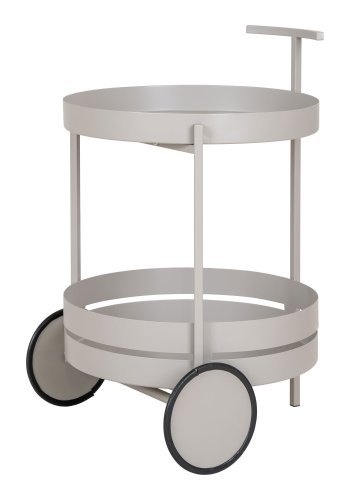 HOUSE NORDIC Barvogn, stl, cool grey, 2 hylder, 40x49,5x61 cm