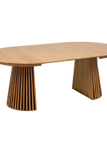 HOUSE NORDIC Spisebord, egefiner, natur, butterfly funktion120x120-160-200x75 cm