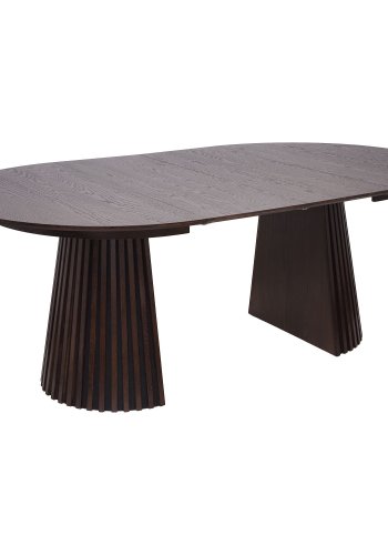 HOUSE NORDIC Spisebord, egefiner, smoked, butterfly funktion120x120-160-200x75 cm