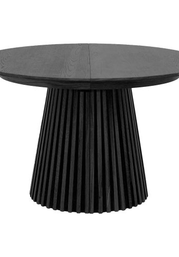 HOUSE NORDIC  Osaka Spisebord - Spisebord, egefiner, sort, inkl. to tillgsplader<br>120x120-160-200x75 cm