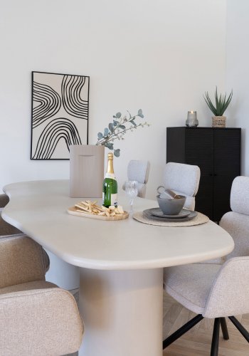 HOUSE NORDIC  Maranola Spisebord - Spisebord, cement look, lysegr 96x200x76 cm