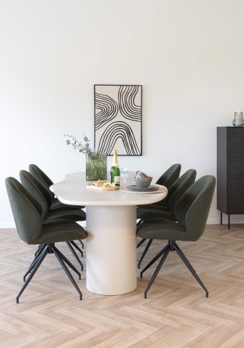 HOUSE NORDIC  Maranola Spisebord - Spisebord, cement look, lysegr 96x240x76 cm