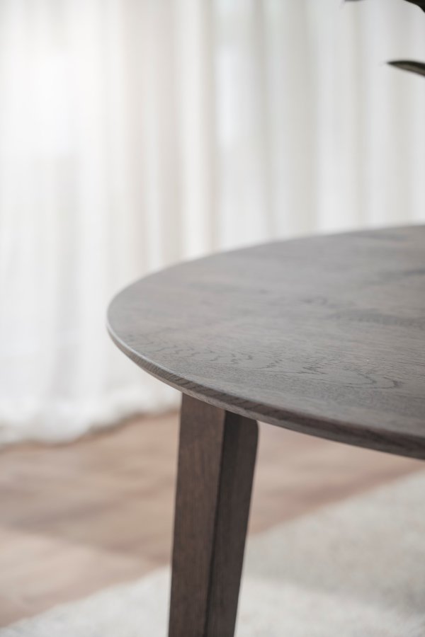 ROWICO Filippa spisebord, inkl. tillgsplade - mrkebrun eg (120(165)x120)