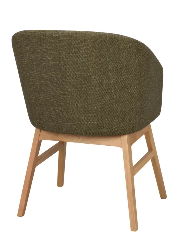 ROWICO Windham lnestol, m. armln - grn polyester og natur egetr