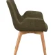ROWICO Drimsdale lnestol, m. armln - grn polyester og natur eg