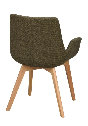 ROWICO Drimsdale lnestol, m. armln - grn polyester og natur eg