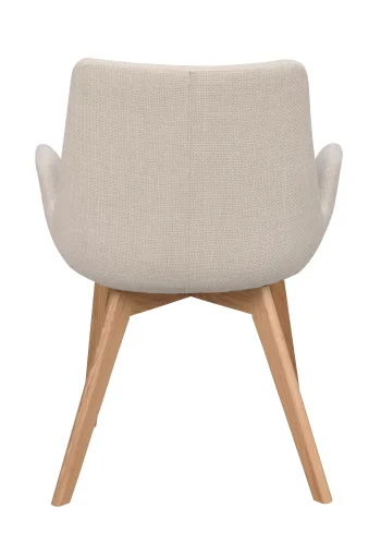 ROWICO Drimsdale lnestol, m. armln - beige polyester og natur eg
