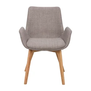 ROWICO Drimsdale lnestol, m. armln - gr polyester og natur eg