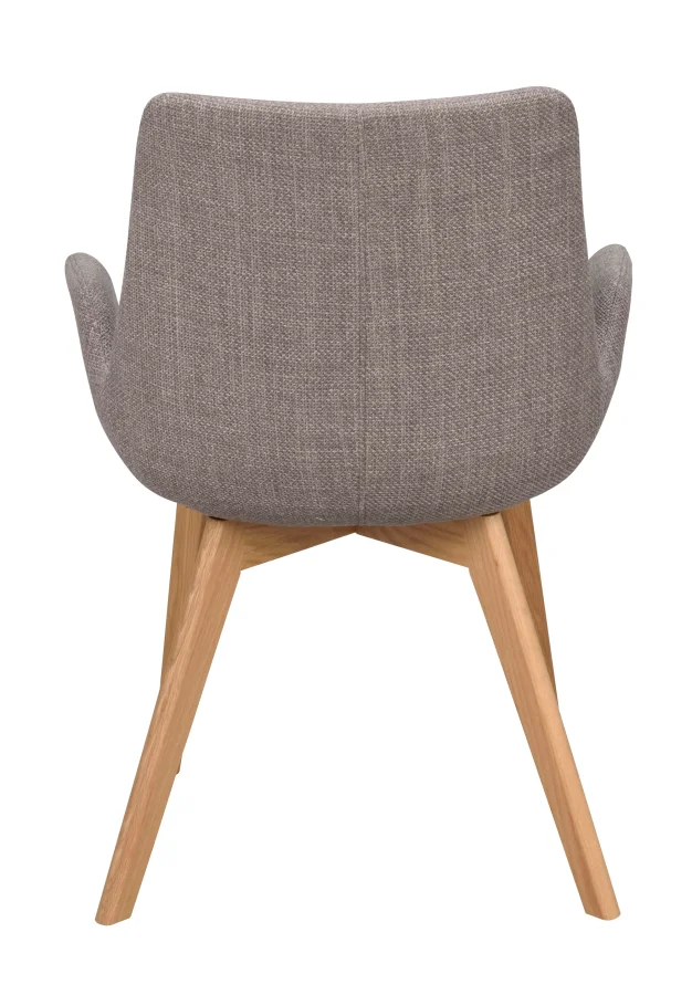 ROWICO Drimsdale lnestol, m. armln - gr polyester og natur eg