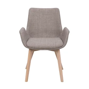 ROWICO Drimsdale lnestol, m. armln - gr polyester og hvidpigmenteret eg