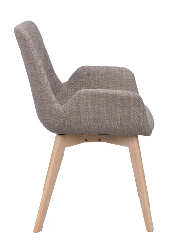 ROWICO Drimsdale lnestol, m. armln - gr polyester og hvidpigmenteret eg