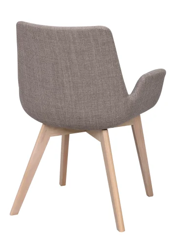 ROWICO Drimsdale lnestol, m. armln - gr polyester og hvidpigmenteret eg