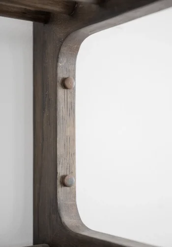 ROWICO Inverness hattehylde, m. bjlestnger - guld metal og brun eg (B:80)