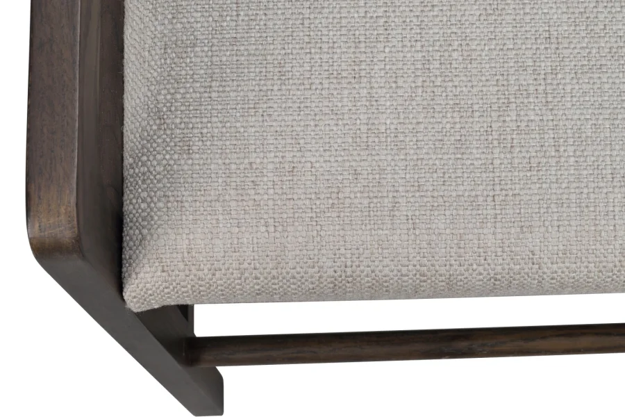 ROWICO Inverness bnk, m. 1 hylde - beige polypropylen og brun eg (75x40)