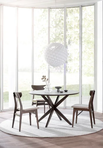 ROWICO Calverton spisebord, rund - brun egefinér og brun eg (120)