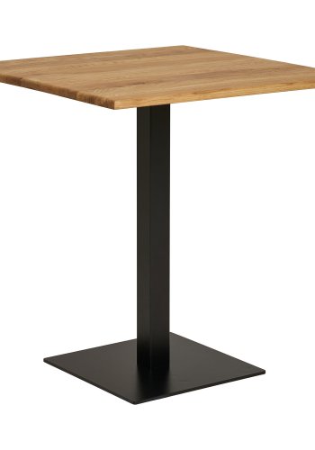 HOUSE NORDIC Lignano cafebord, kvadratisk - natur egetr og sort stl (70x70)