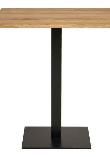 HOUSE NORDIC Lignano cafebord, kvadratisk - natur egetr og sort stl (70x70)