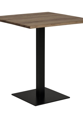 HOUSE NORDIC Lignano cafebord, kvadratisk - rgfarvet egetr og sort stl (70x70)