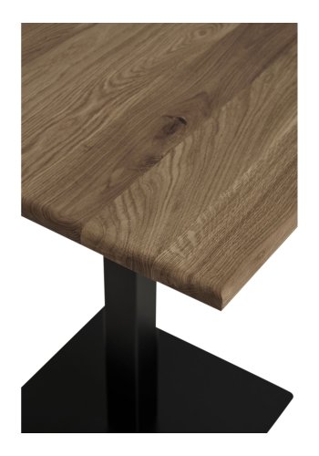 HOUSE NORDIC Lignano cafebord, kvadratisk - rgfarvet egetr og sort stl (70x70)