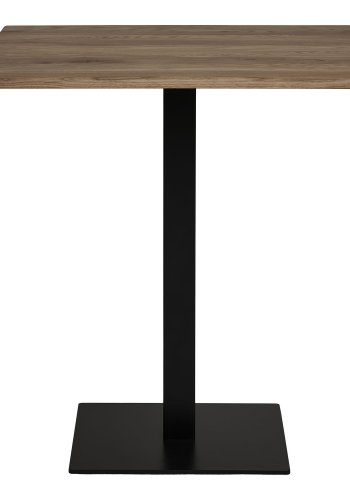 HOUSE NORDIC Lignano cafebord, kvadratisk - rgfarvet egetr og sort stl (70x70)