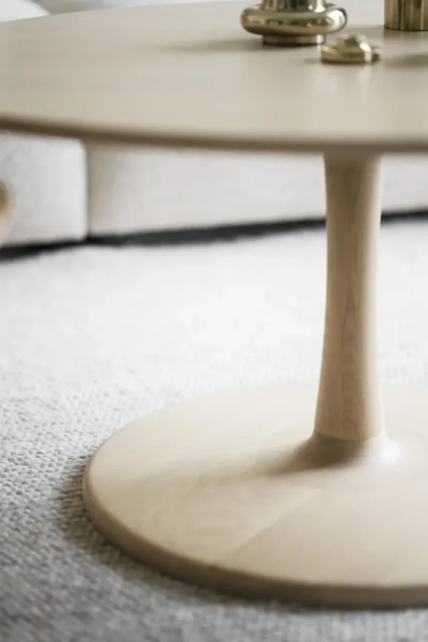 ROWICO Hobart sofabord, rund - hvidpigmenteret eg (90)