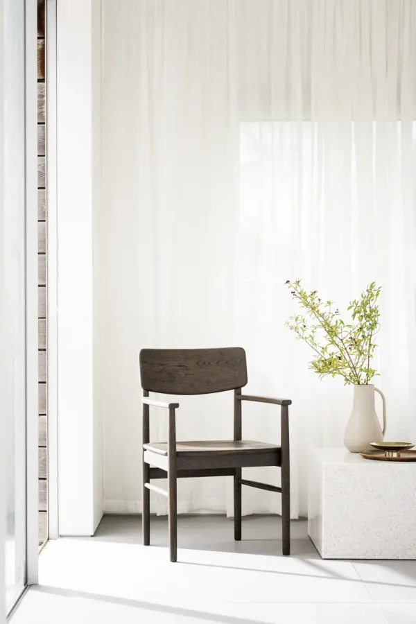 ROWICO Maidstone spisebordsstol, m. armln - brun eg