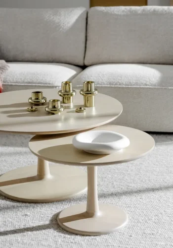 ROWICO Hobart sofabord, rund - hvidpigmenteret eg (60)