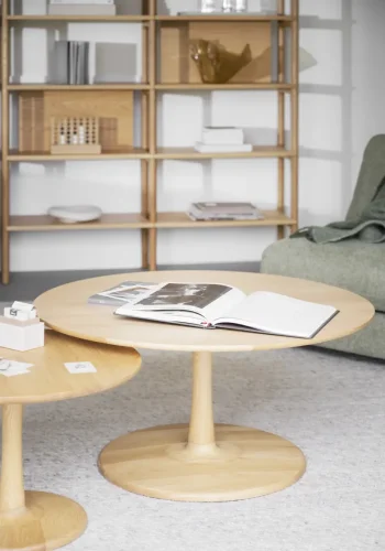 ROWICO Hobart sofabord, rund - natur eg (90)