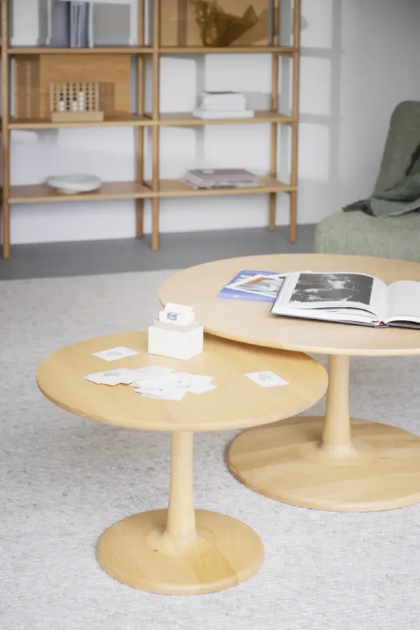 ROWICO Hobart sofabord, rund - natur eg (90)