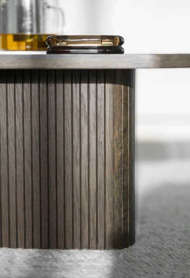 ROWICO Sullivan sofabord, kvadratisk - brun egefinér og eg (60x60)