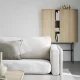 ROWICO Braden 3 pers. sofa - lys beige stof og natur egetr